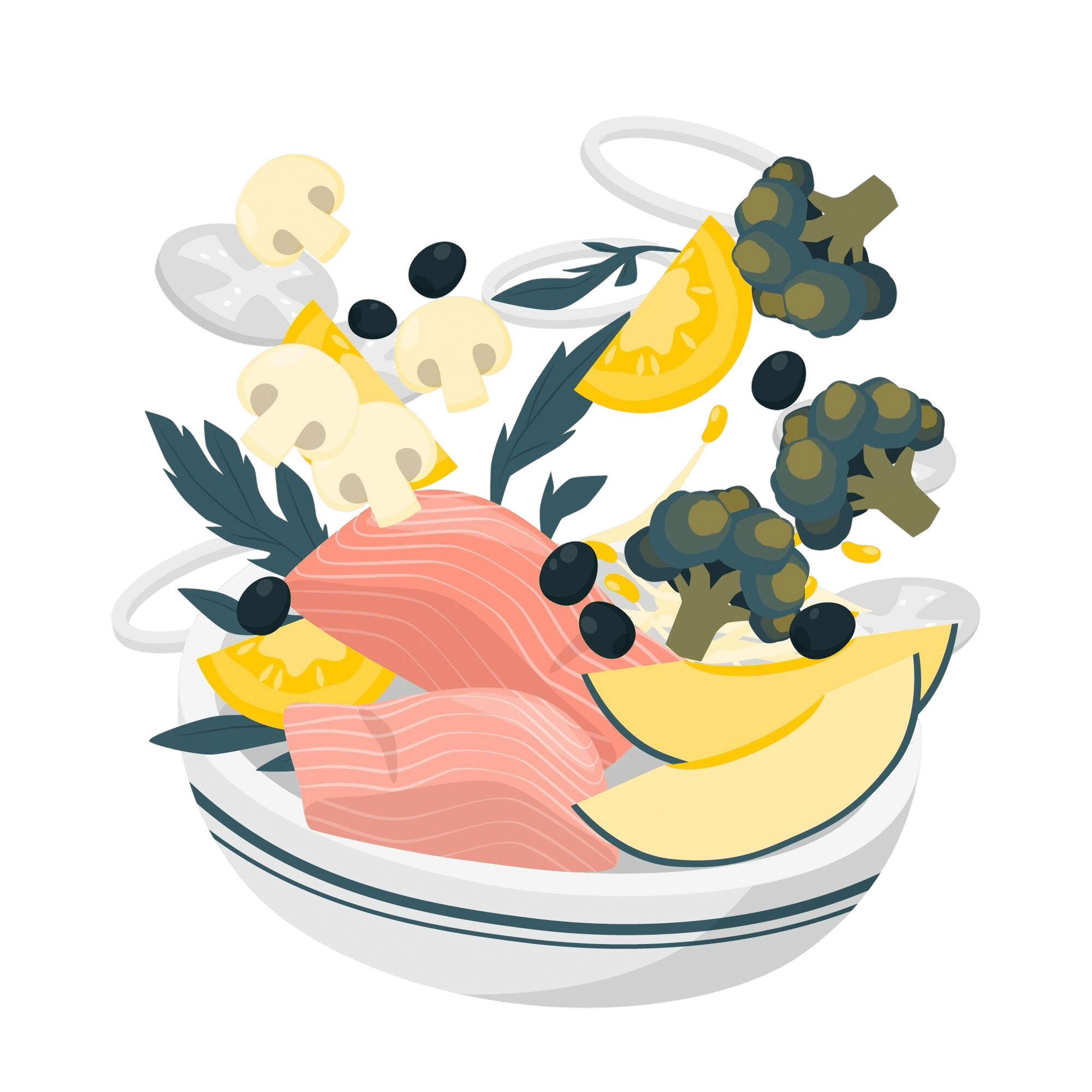 healthy food concept illustration